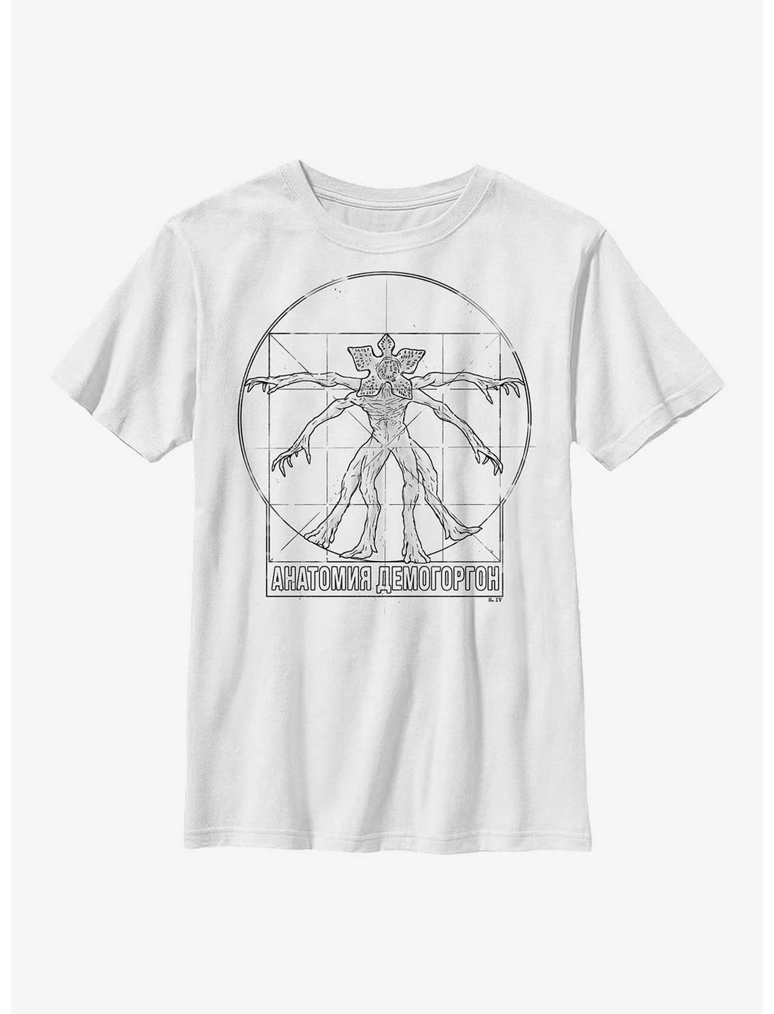 Stranger Things Vitruvian Demogorgon Youth T-Shirt, WHITE, hi-res