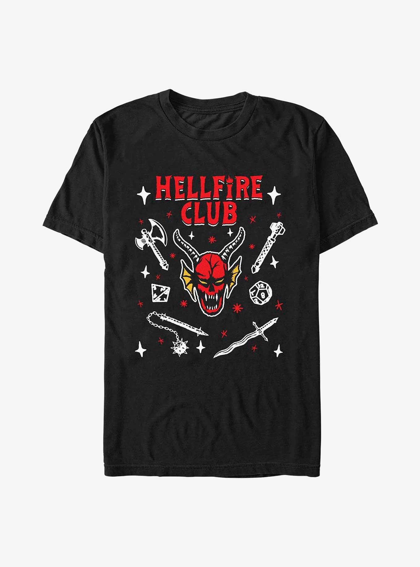 Stranger Things Textbook Hellfire Club T-Shirt, BLACK, hi-res