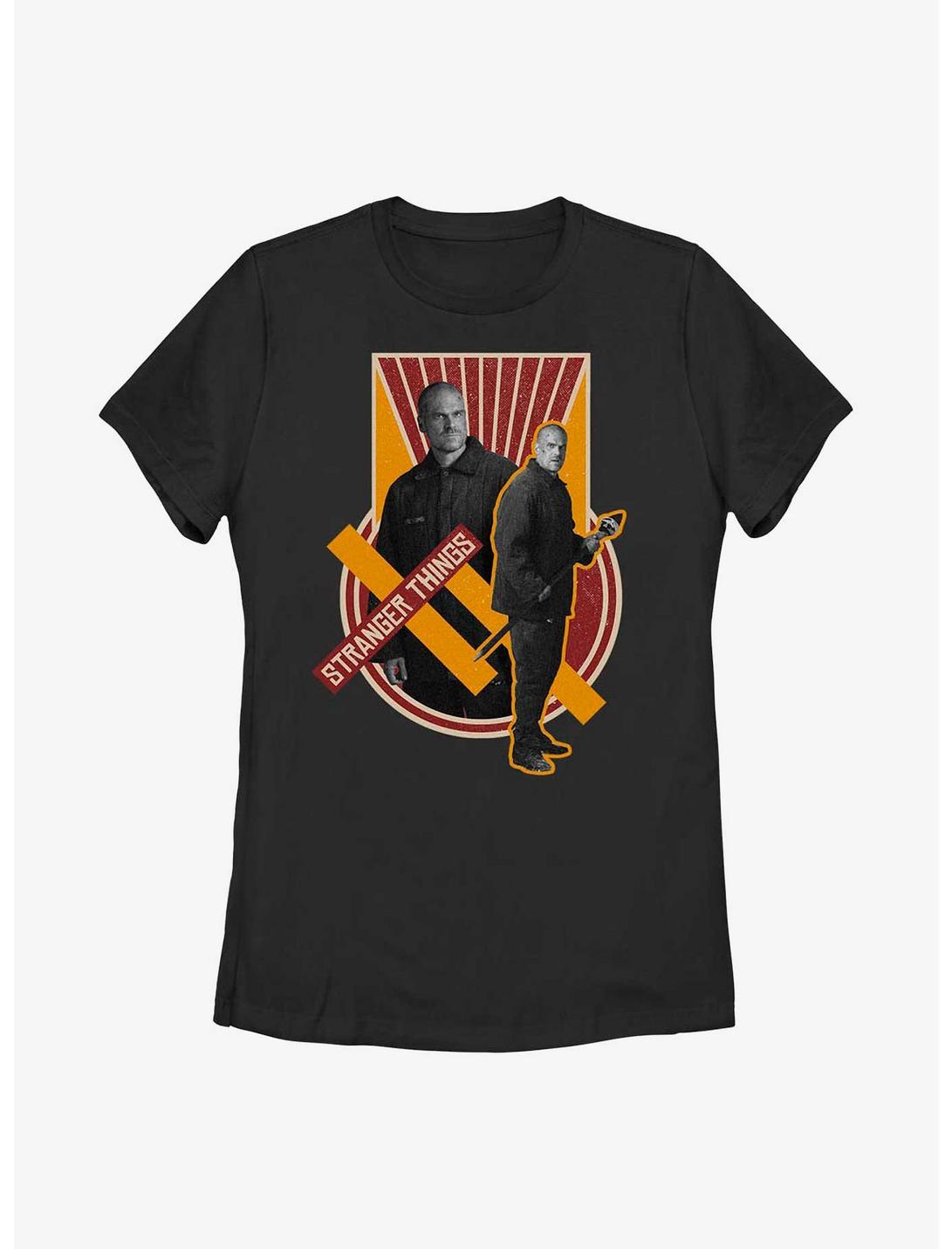 Stranger Things Comrade Hopper Womens T-Shirt, BLACK, hi-res