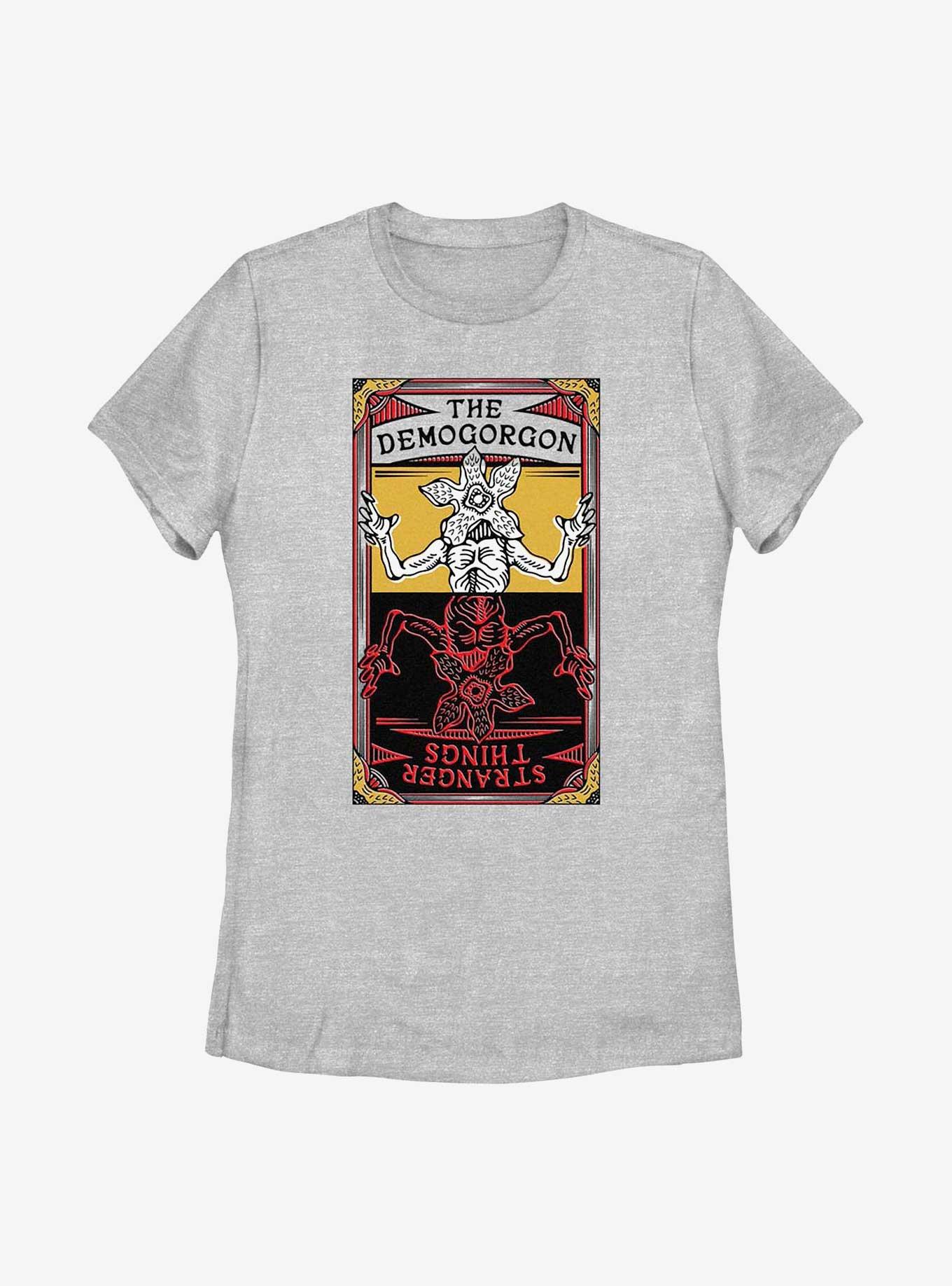Stranger Things Demogorgon Fate Card Womens T-Shirt, ATH HTR, hi-res
