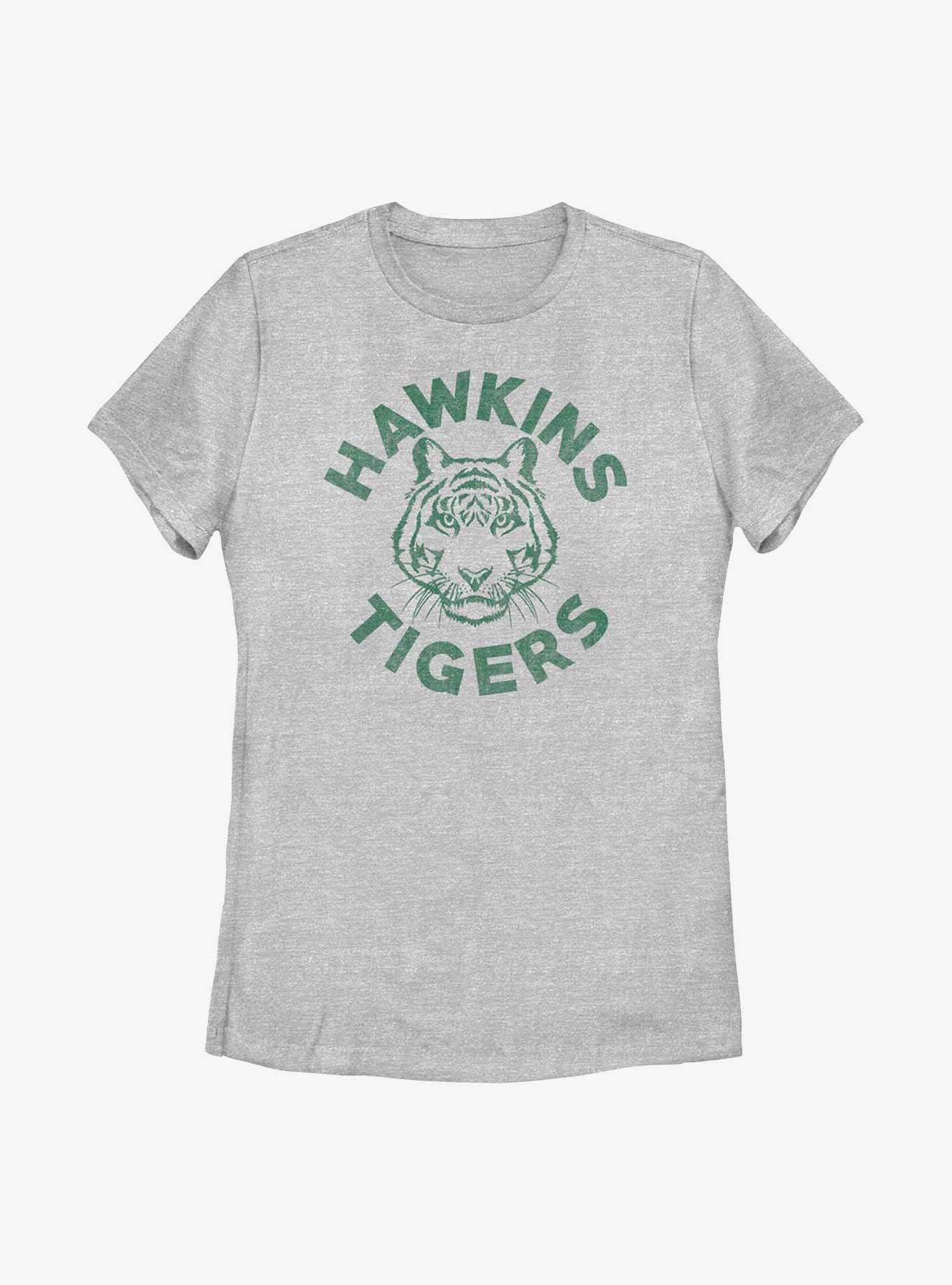 Stranger Things Hawkins Tigers School Womens T-Shirt, ATH HTR, hi-res