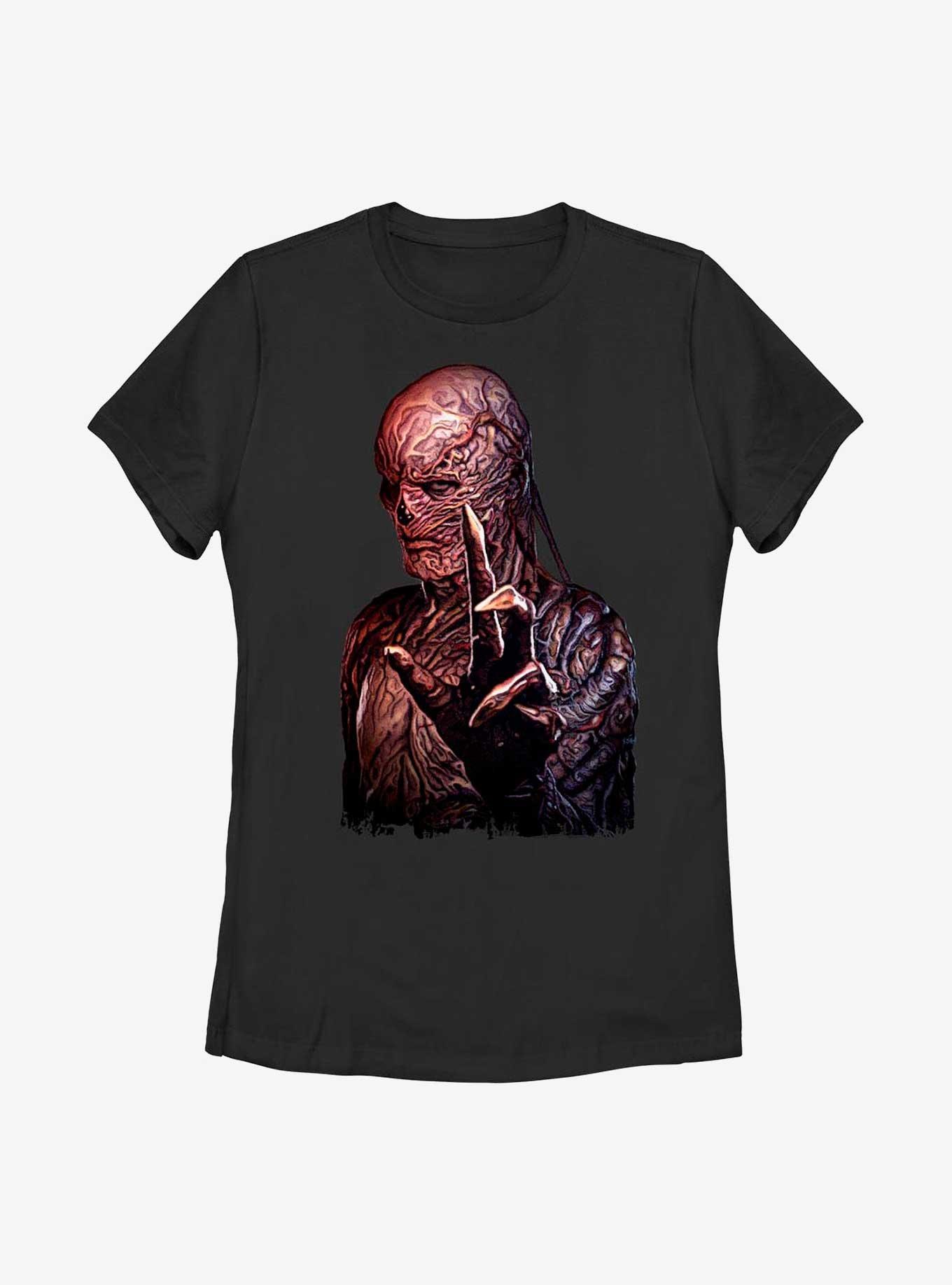 Stranger Things Shadow Vecna Portrait Womens T-Shirt, BLACK, hi-res
