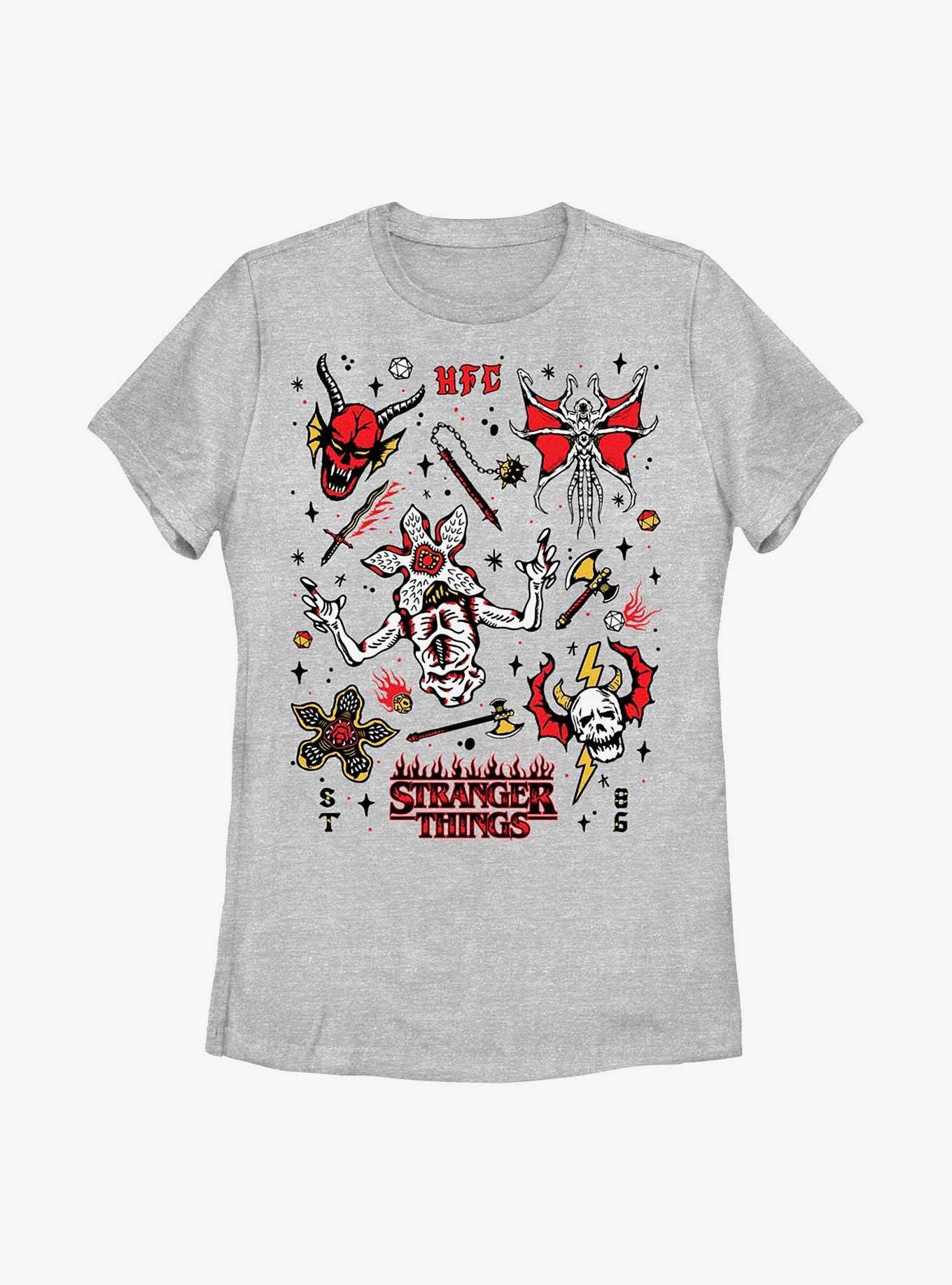 Stranger Things Flash Sheet Womens T-Shirt - GREY | BoxLunch