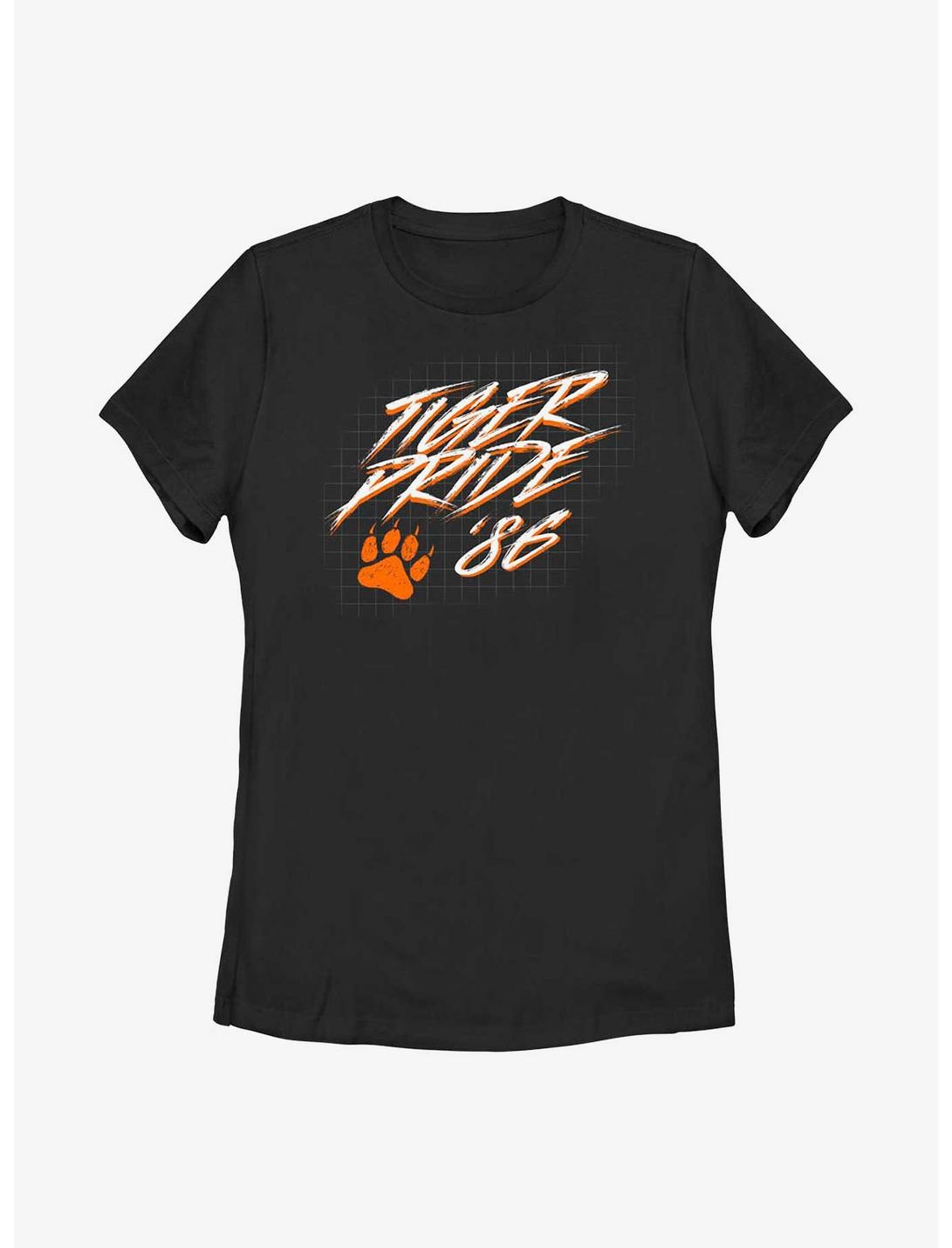Stranger Things Tiger Pride Womens T-Shirt, BLACK, hi-res