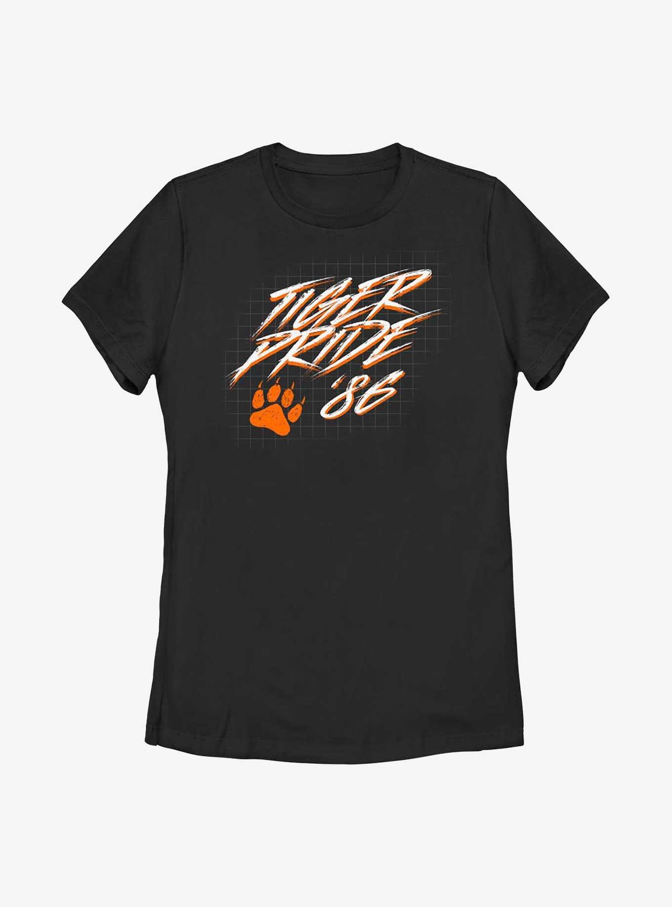 Stranger Things Tiger Pride Womens T-Shirt, BLACK, hi-res