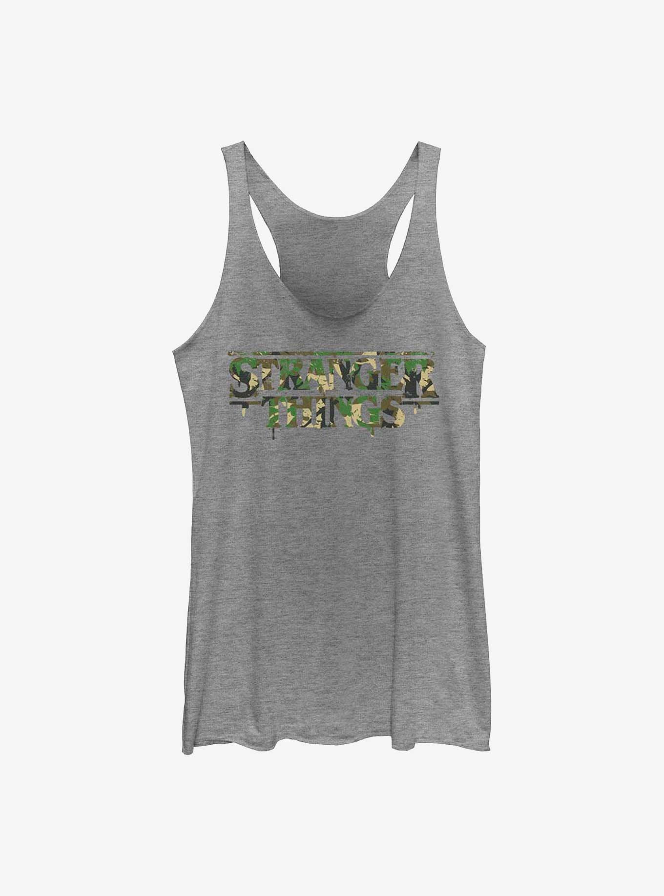 Stranger Things Camo Logo Womens Tank Top, , hi-res
