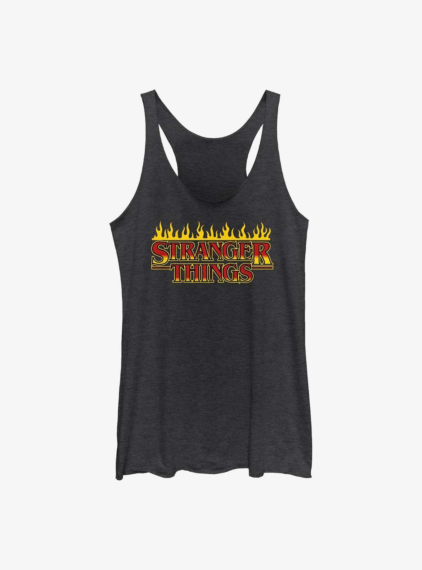 Stranger Things Flaming Logo Womens Tank Top, , hi-res