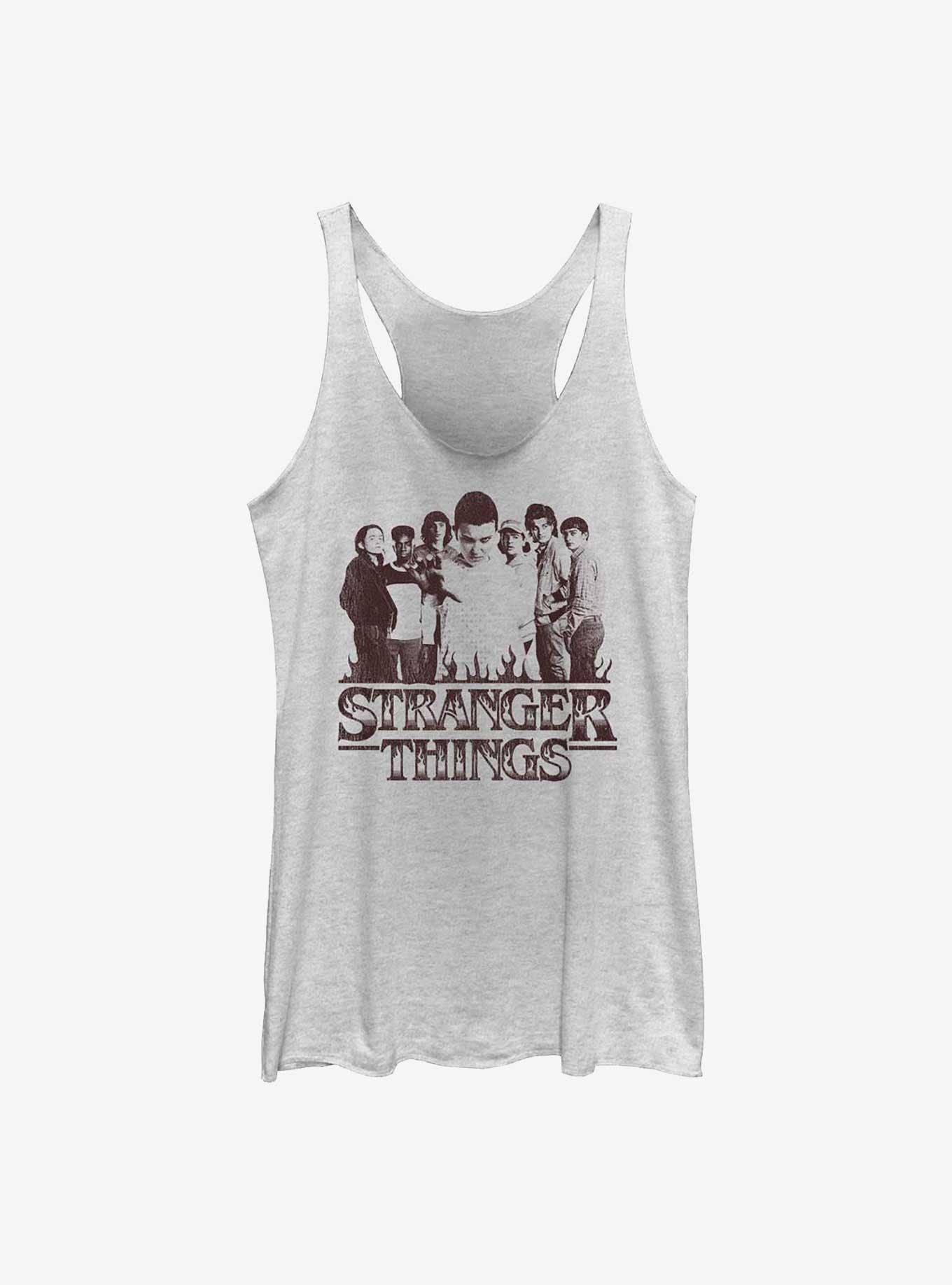 Stranger Things Group Sepia Womens Tank Top, , hi-res