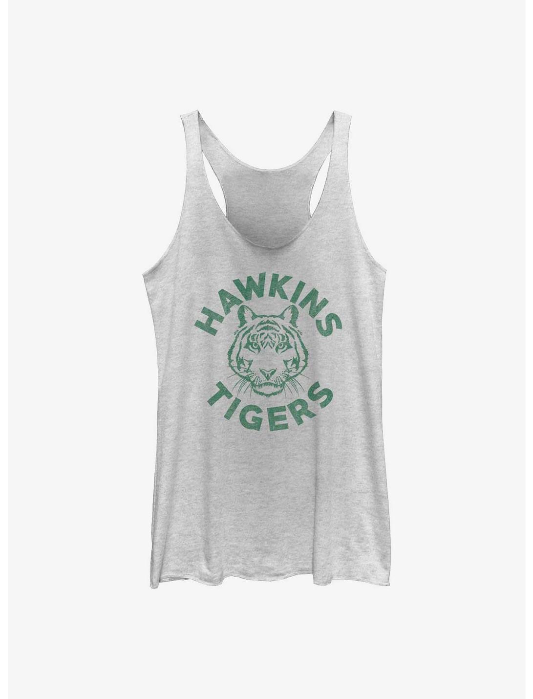 Stranger Things Hawkins Tigers School Womens Tank Top, WHITE HTR, hi-res