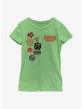 Stranger Things Faux Patches Youth Girls T-Shirt, GRN APPLE, hi-res