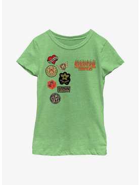 Stranger Things Faux Patches Youth Girls T-Shirt, , hi-res