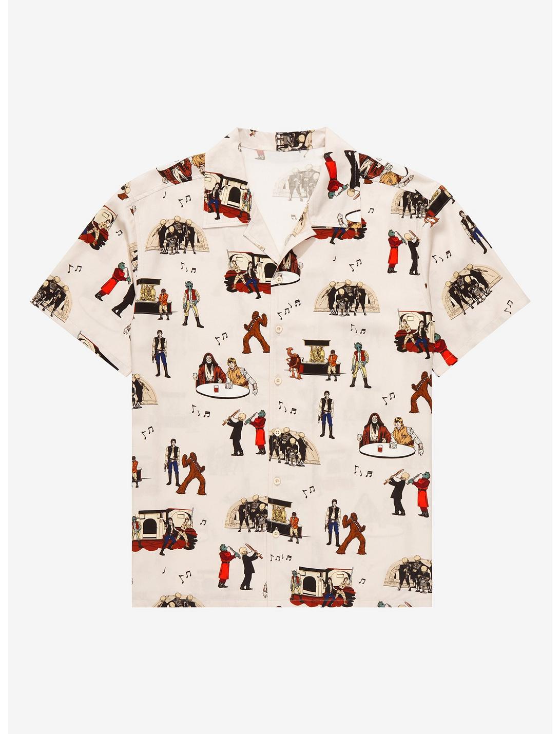 Star Wars Mos Eisley Cantina Allover Print Woven Button-Up, MULTI, hi-res