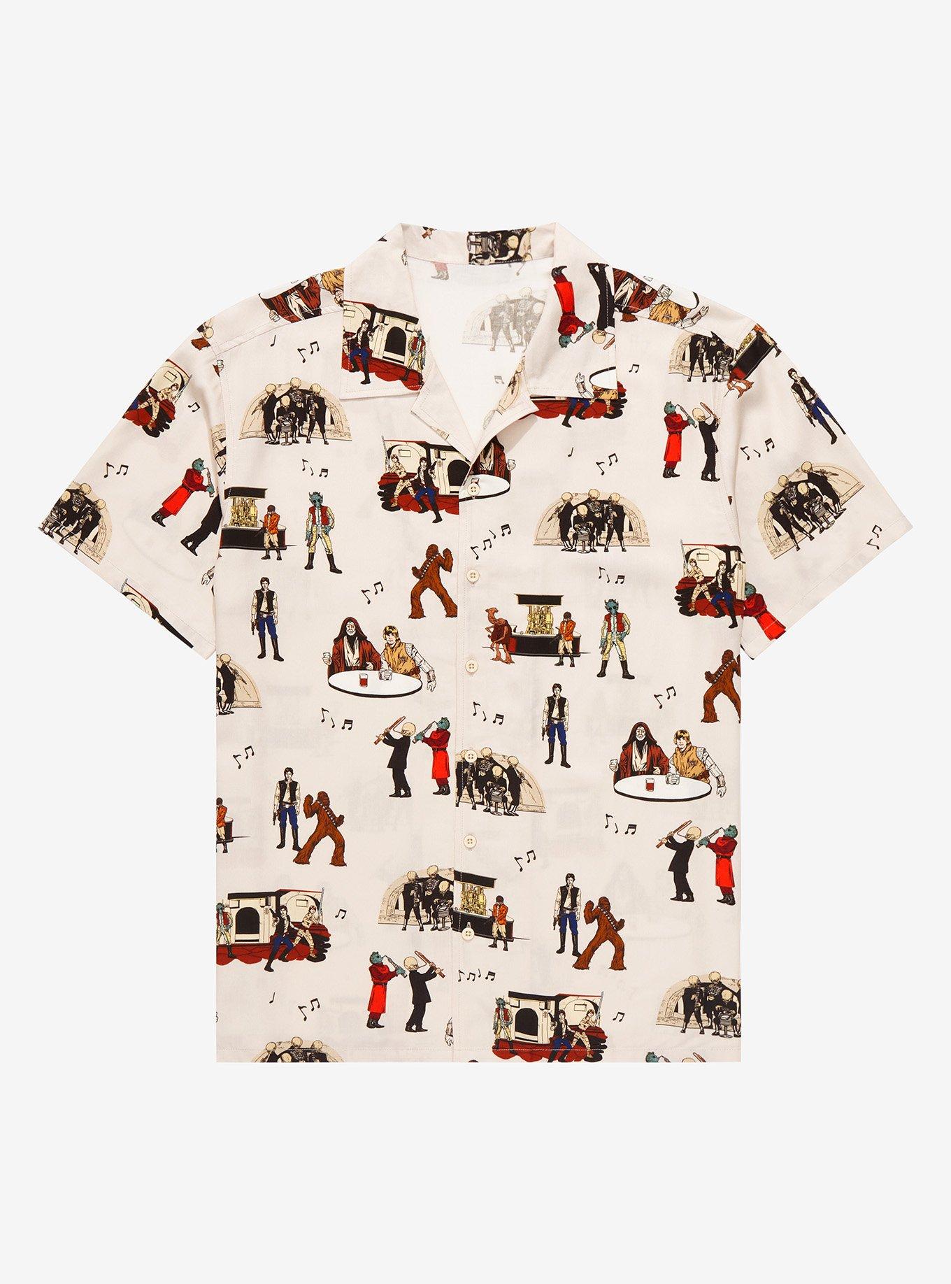 Star Wars Mos Eisley Cantina Allover Print Woven Button-Up, MULTI, hi-res
