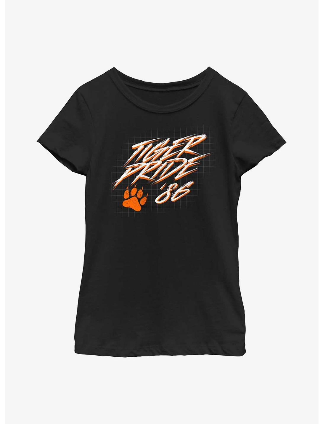 Stranger Things Tiger Pride Youth Girls T-Shirt, BLACK, hi-res
