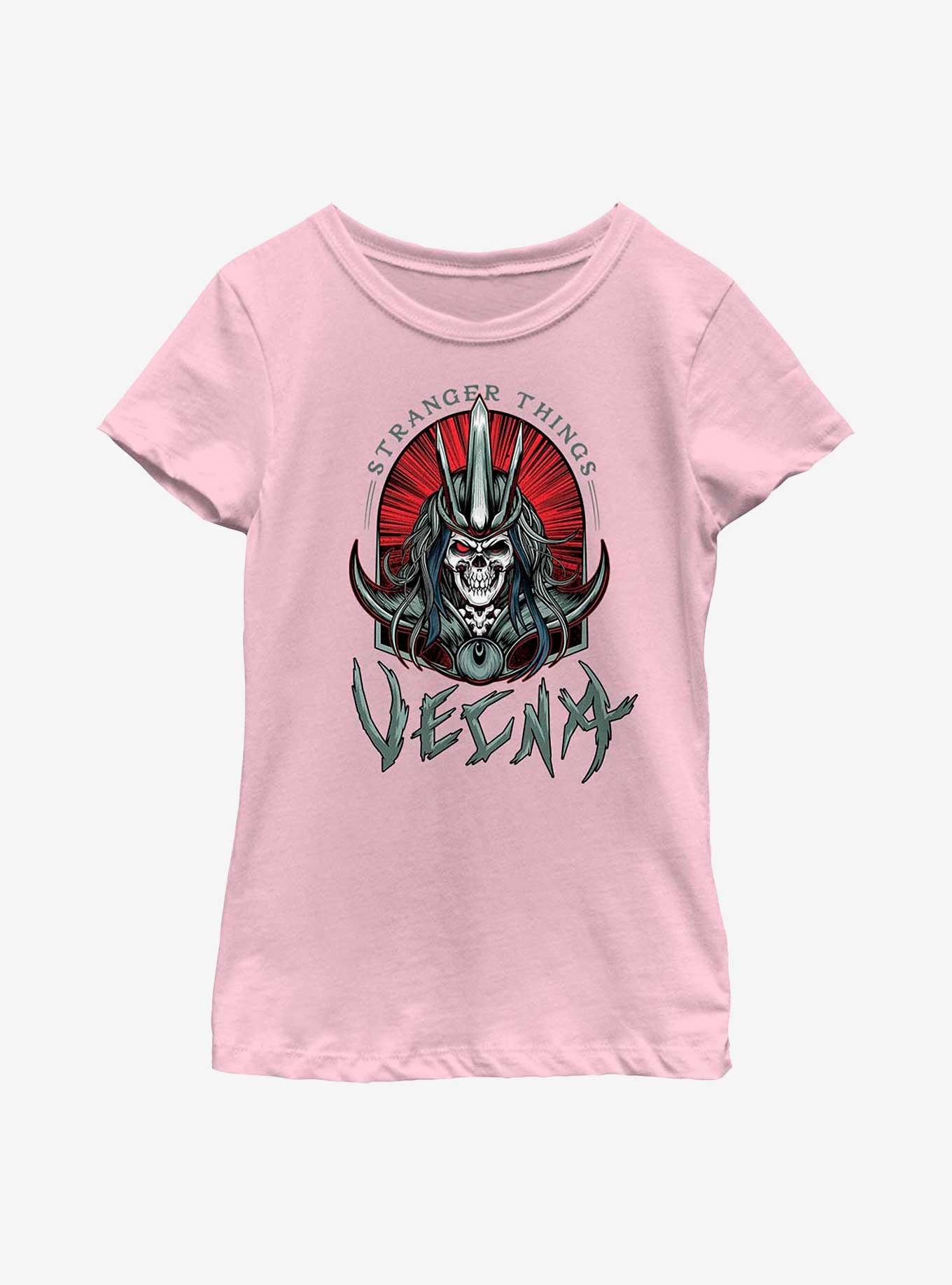 Stranger Things Vecna Tombstone Badge Youth Girls T-Shirt, , hi-res