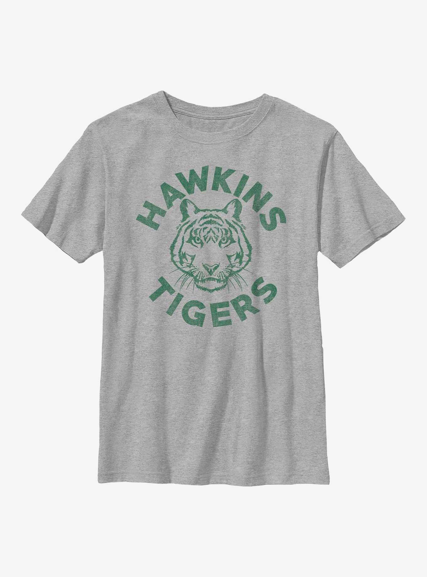 Stranger Things Hawkins Tigers School Youth T-Shirt, ATH HTR, hi-res