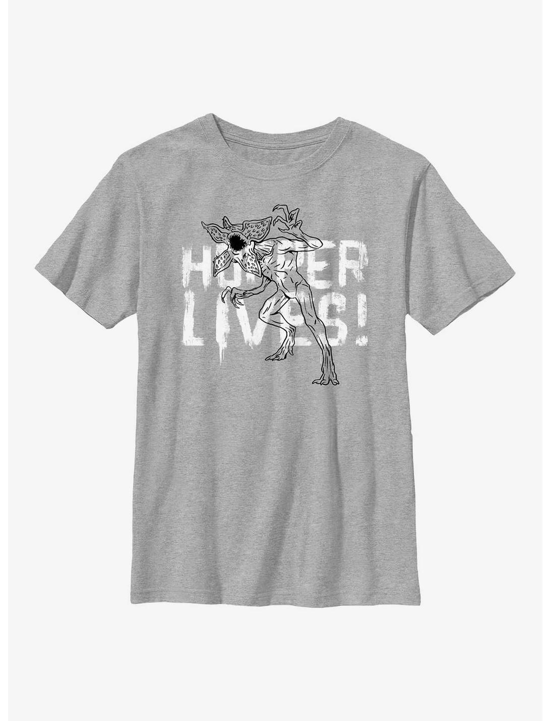 Stranger Things Hopper Lives Youth T-Shirt, ATH HTR, hi-res