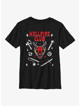Stranger Things Textbook Hellfire Club Youth T-Shirt, , hi-res