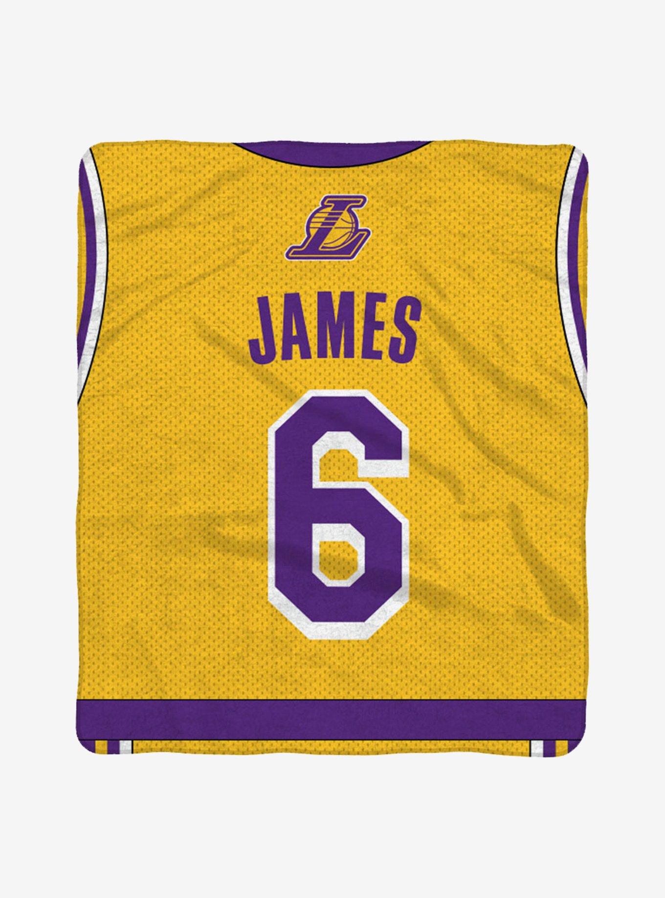 NBA Los Angeles Lakers Lebron James Plush Throw Blanket