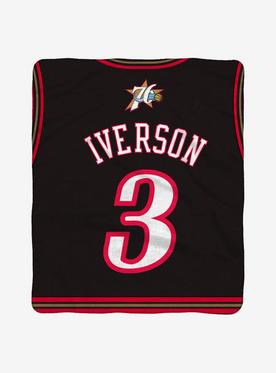 NBA Philadelphia 76ers Allen Iverson Plush Throw Blanket