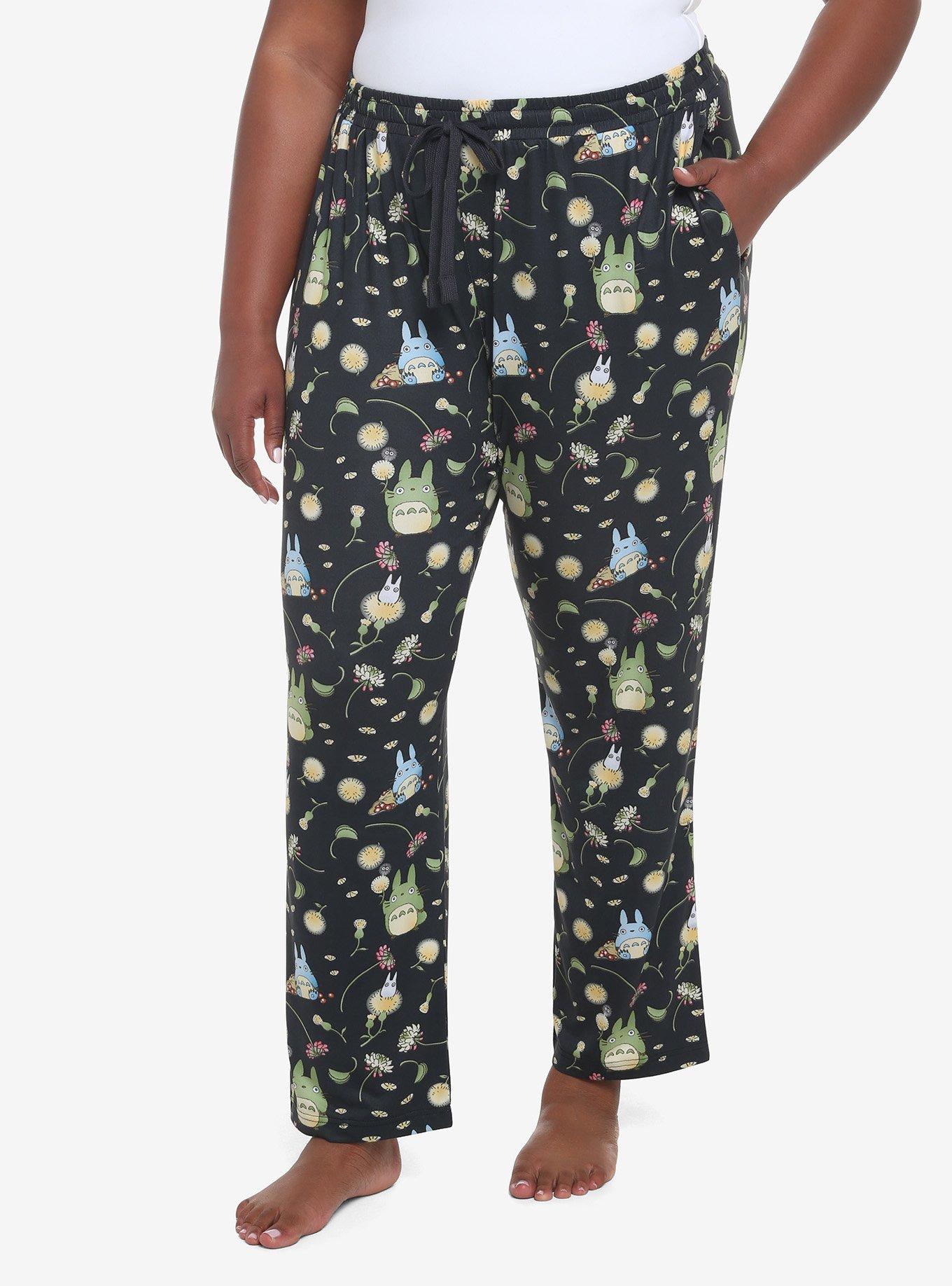 Studio Ghibli My Neighbor Totoro Allover Print Pajama Pants Plus Size, MULTI, hi-res