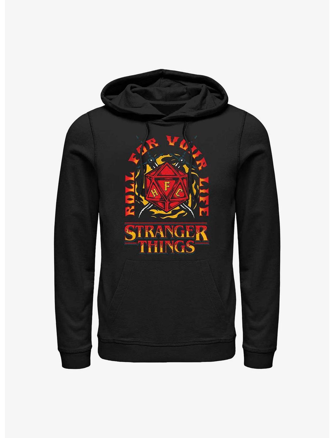 Stranger Things Roll For Your Life Hoodie, BLACK, hi-res