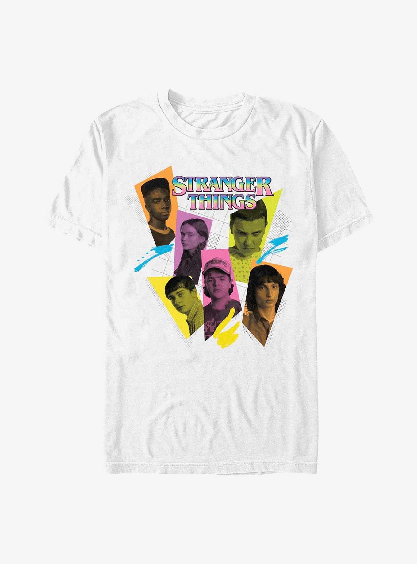 Stranger Things Character Tones Retro T-Shirt, WHITE, hi-res