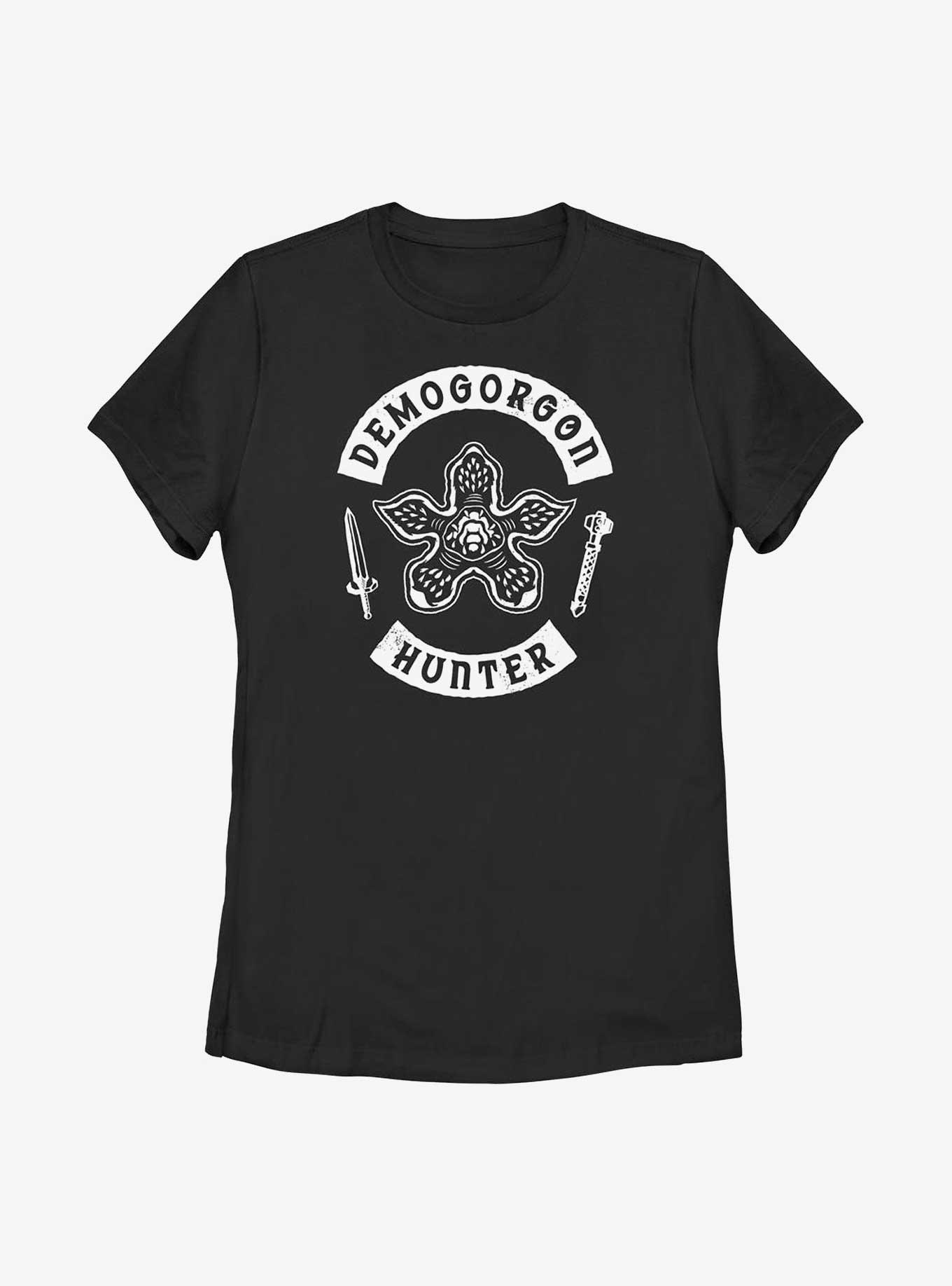 Stranger Things Demogorgon Hunter Womens T-Shirt, BLACK, hi-res