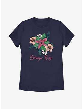 Stranger Things Floral Demogorgon Womens T-Shirt, NAVY, hi-res
