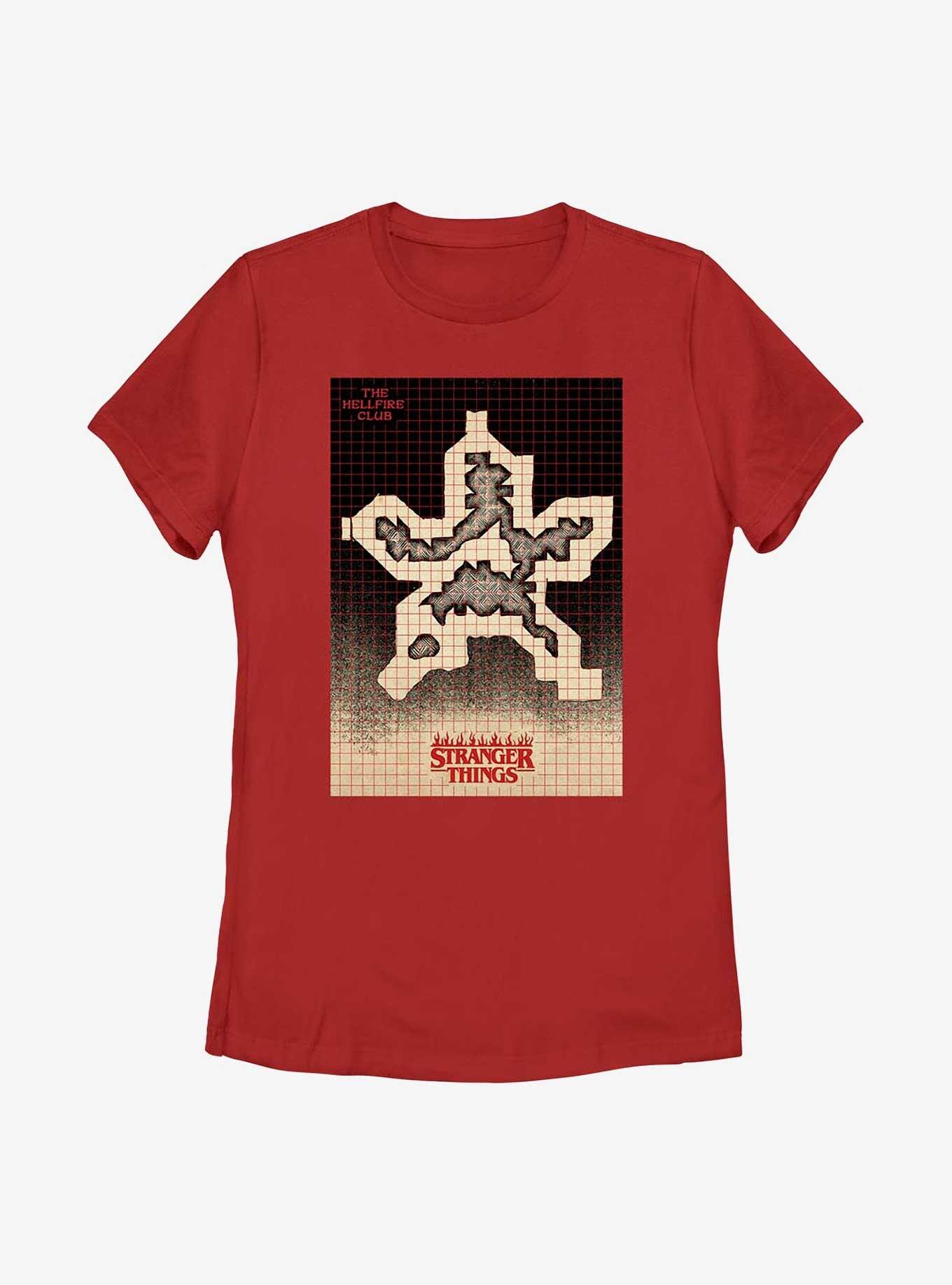 Stranger Things Hellfire Club Grid Womens T-Shirt, , hi-res