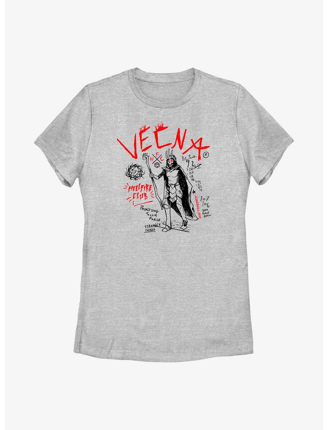 Stranger Things Vecna Stat Doodles Womens T-Shirt, ATH HTR, hi-res