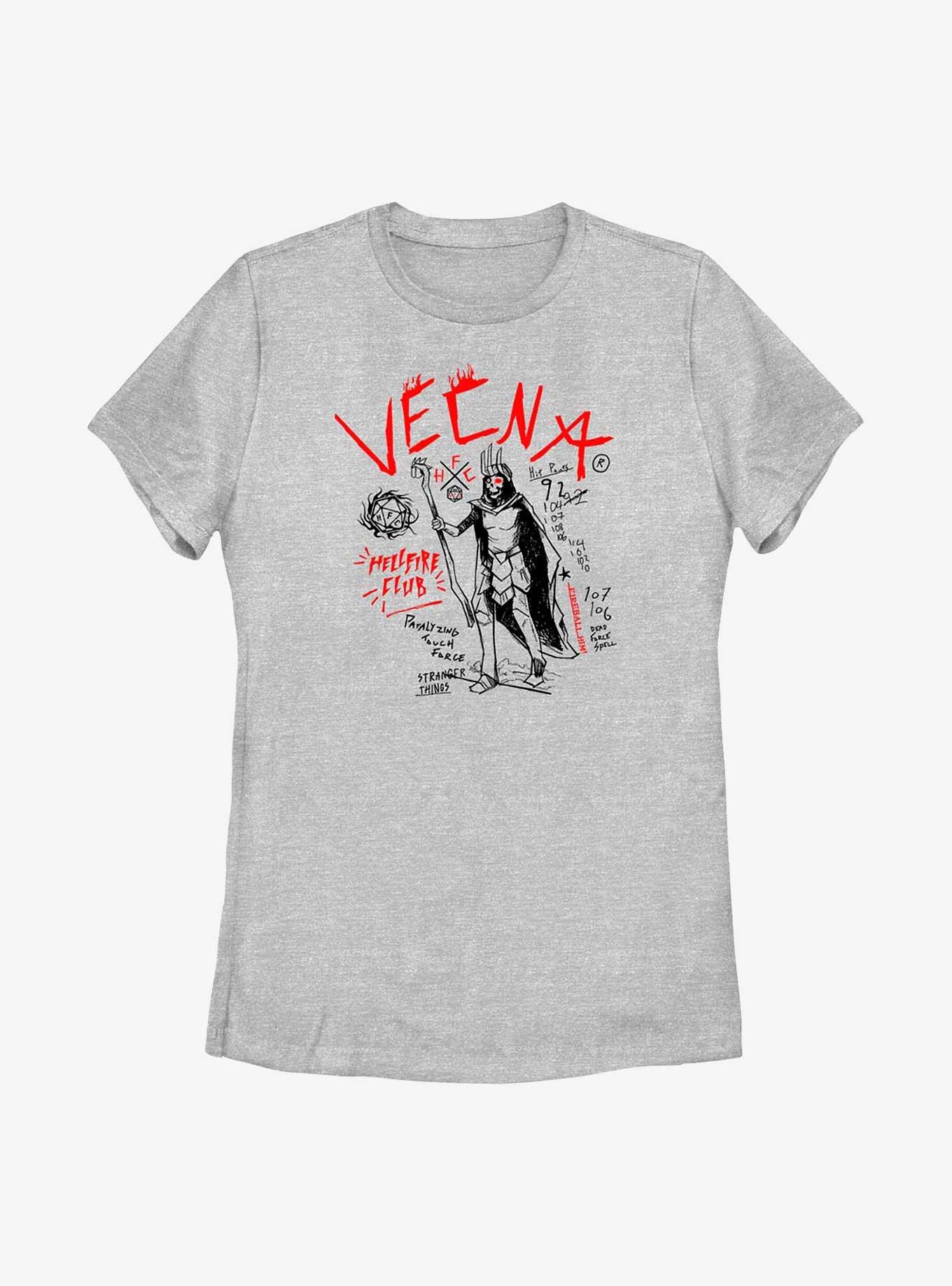 Stranger Things Vecna Stat Doodles Womens T-Shirt, , hi-res
