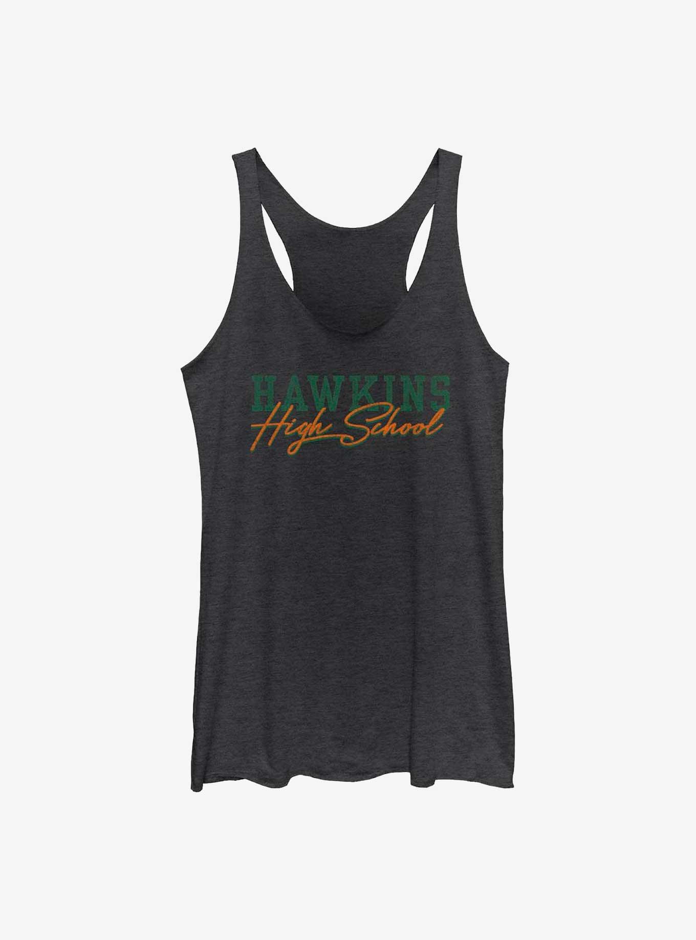 Stranger Things Hawkins High School Text Womens Tank Top, , hi-res