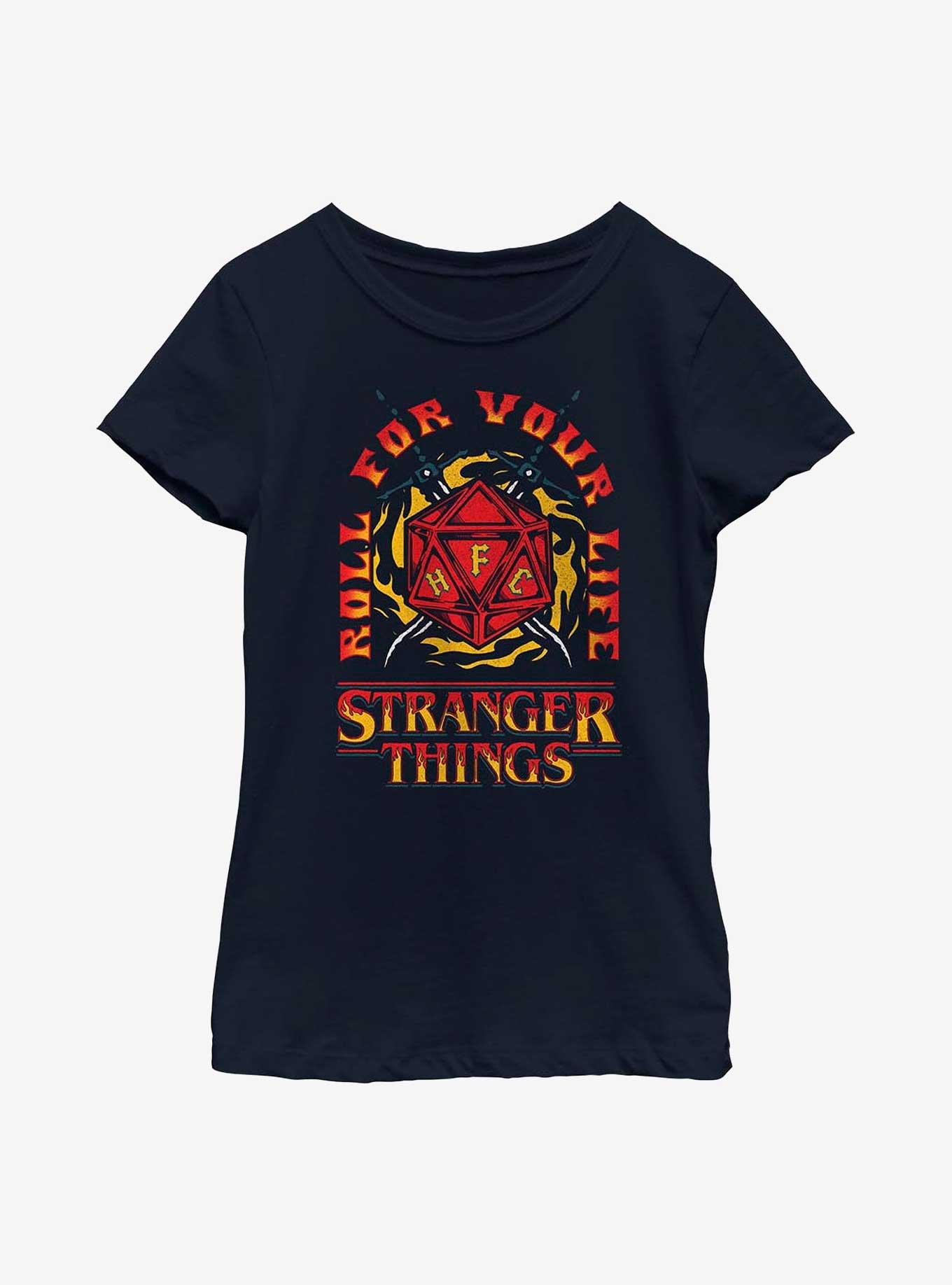 Stranger Things Roll For Your Life Youth Girls T-Shirt, , hi-res