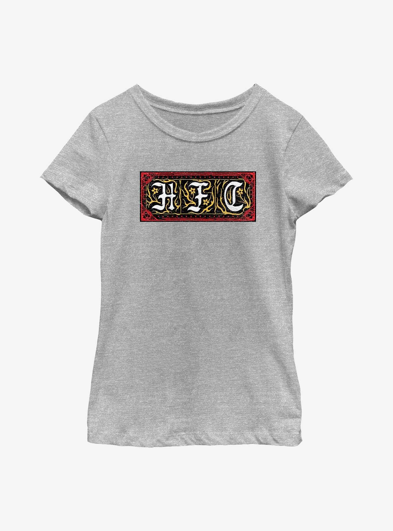 Stranger Things Hellfire Club Emblem Youth Girls T-Shirt, ATH HTR, hi-res