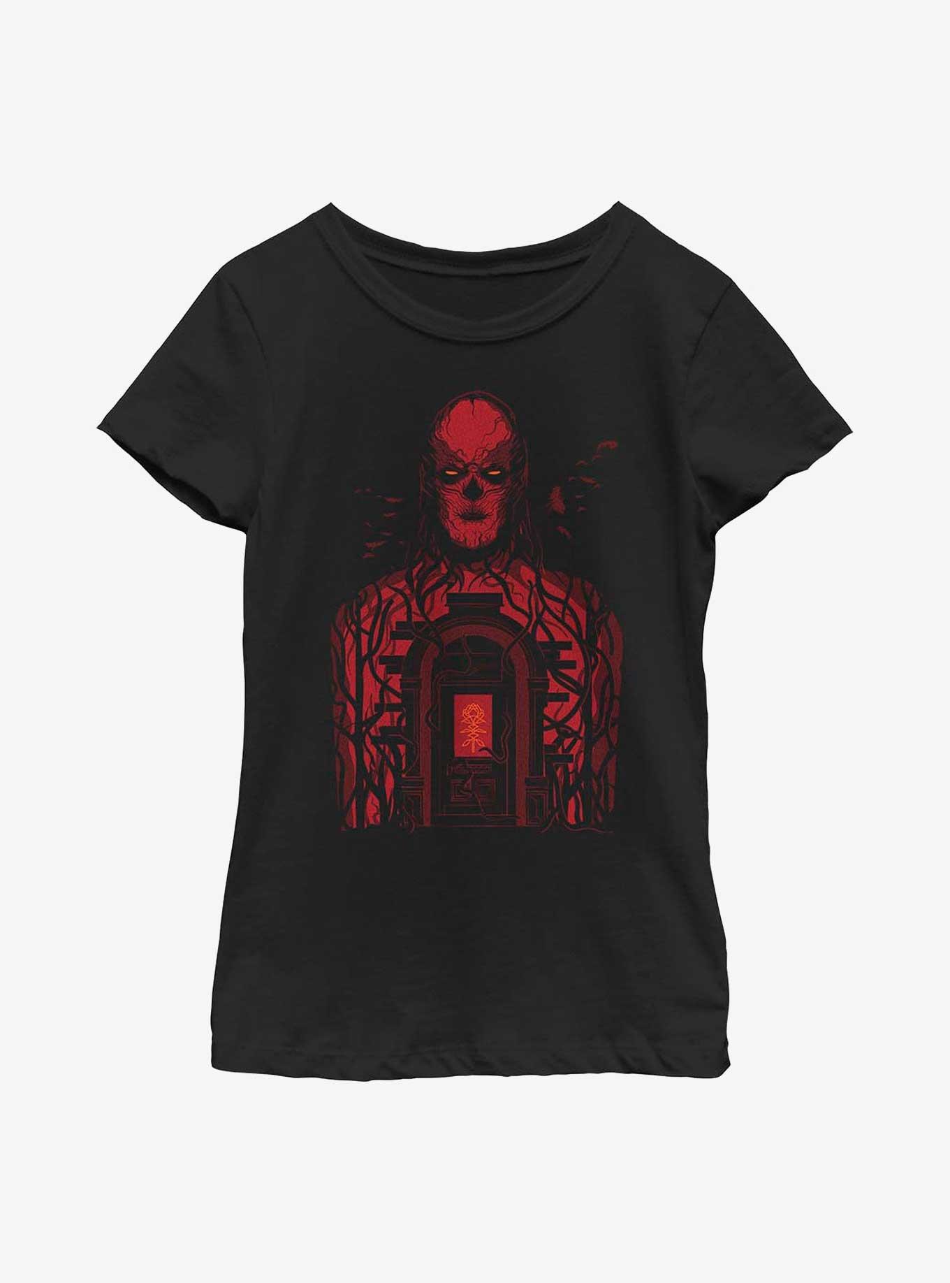 Stranger Things Vecna Door Youth Girls T-Shirt, BLACK, hi-res