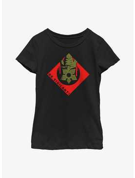 Stranger Things Be Vigilant Demogorgon Badge Youth Girls T-Shirt, , hi-res