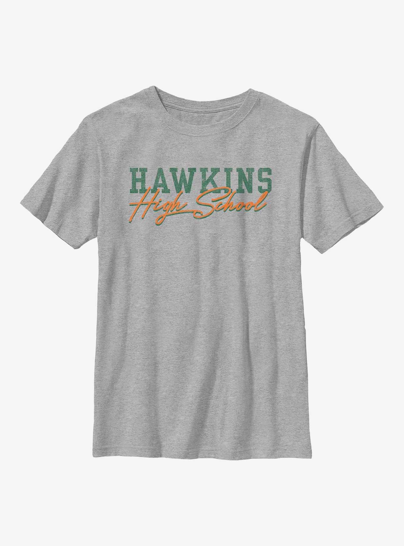 Stranger Things Hawkins High School Text Youth T-Shirt, , hi-res