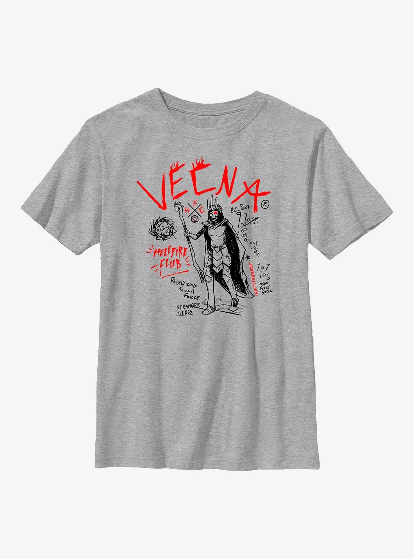 Stranger Things Vecna Stat Doodles Youth T-Shirt, , hi-res