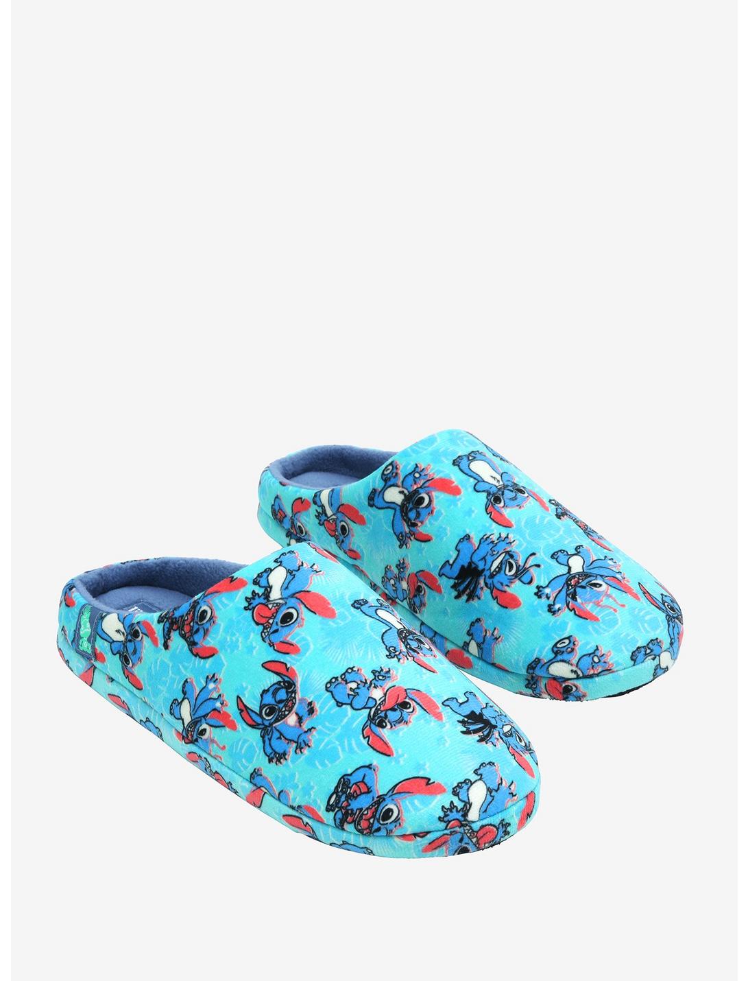Disney Lilo & Stitch Tropical Allover Print Slippers, LIGHT BLUE, hi-res