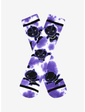 Marvel Black Panther Chibi T'Challa Tie-Dye Crew Socks - BoxLunch Exclusive, , hi-res