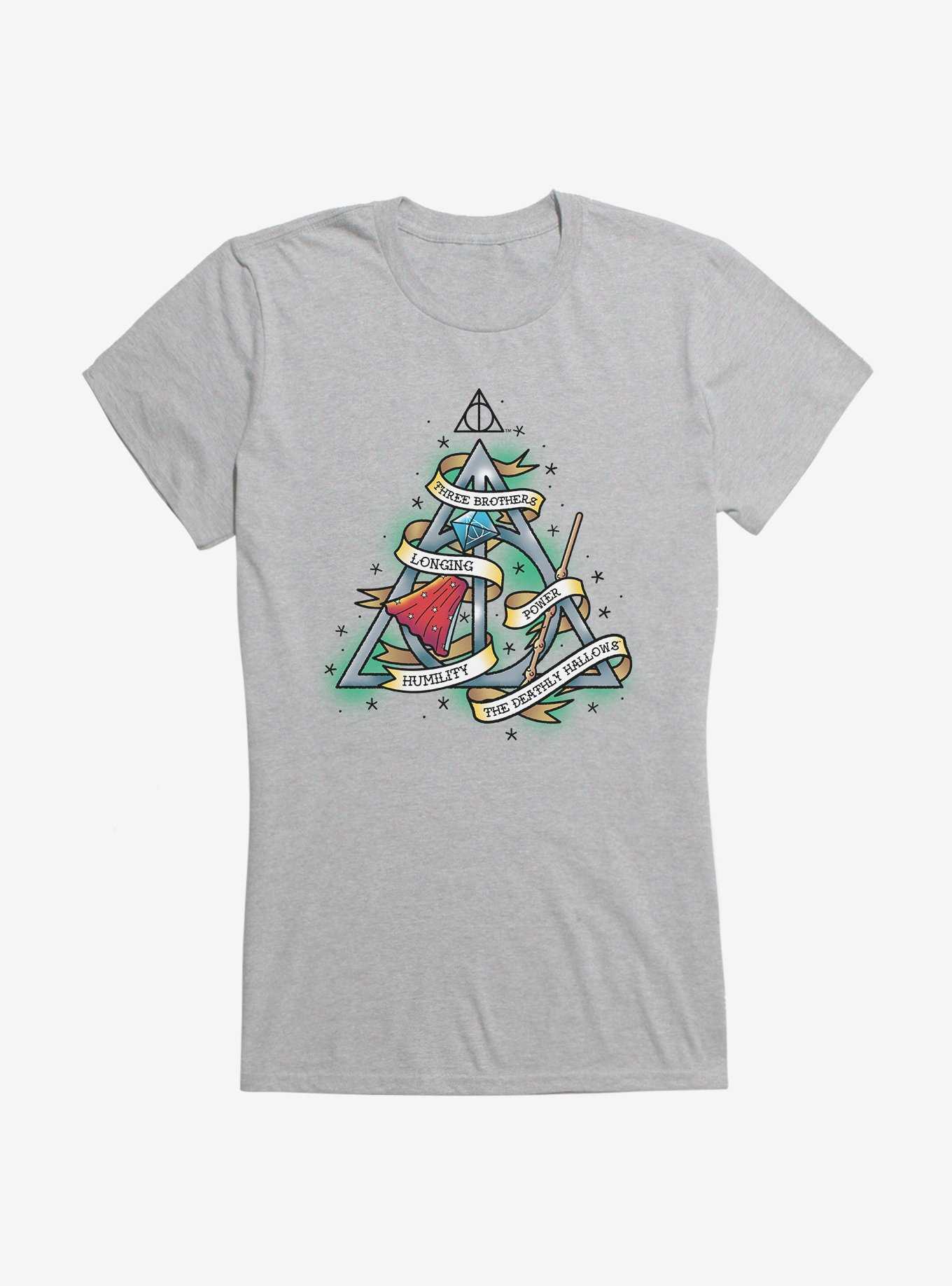 Harry Potter Deathly Hallows Tattoo Graphic Girls T-Shirt, , hi-res