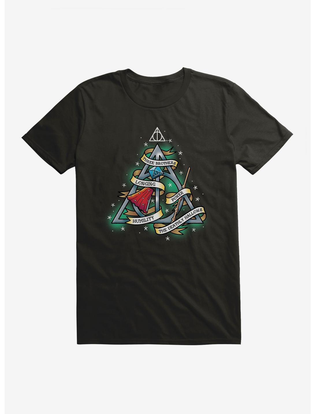 Harry Potter Deathly Hallows Tattoo Graphic T-Shirt, , hi-res