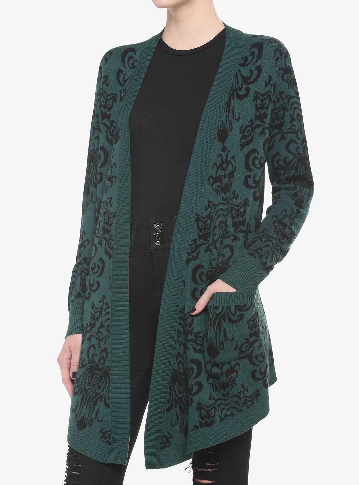Her Universe Disney The Haunted Mansion Wallpaper Girls Open Cardigan, MULTI, hi-res