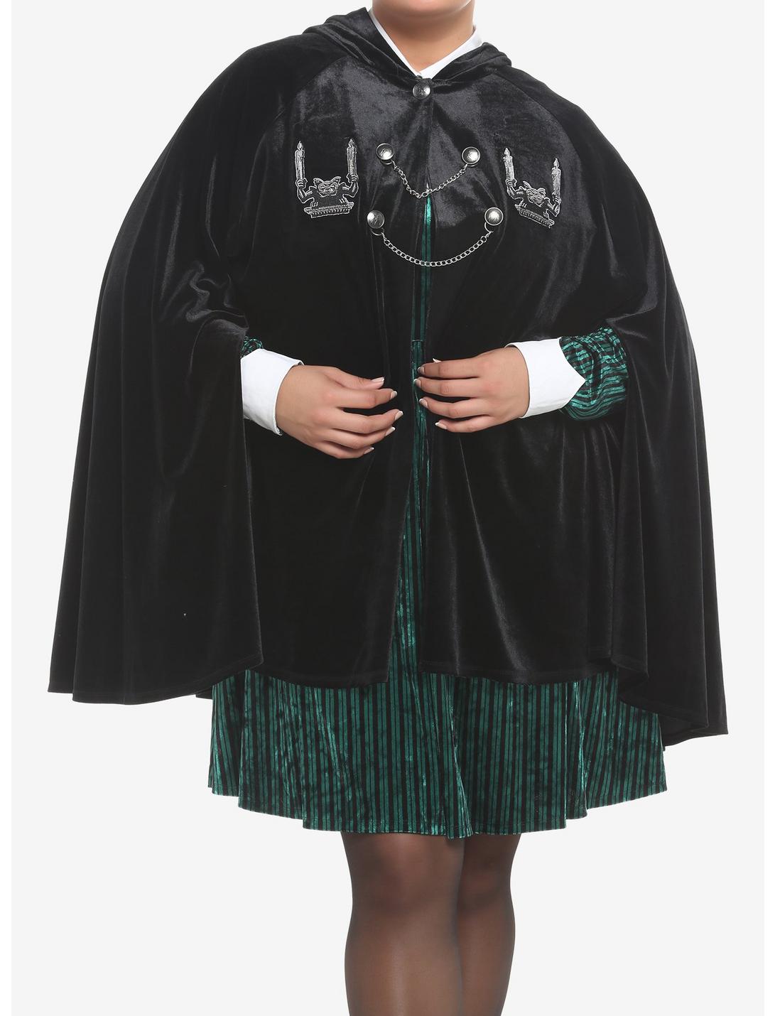 Her Universe Disney The Haunted Mansion Gargoyle Velvet Girls Hooded Cape Plus Size, MULTI, hi-res