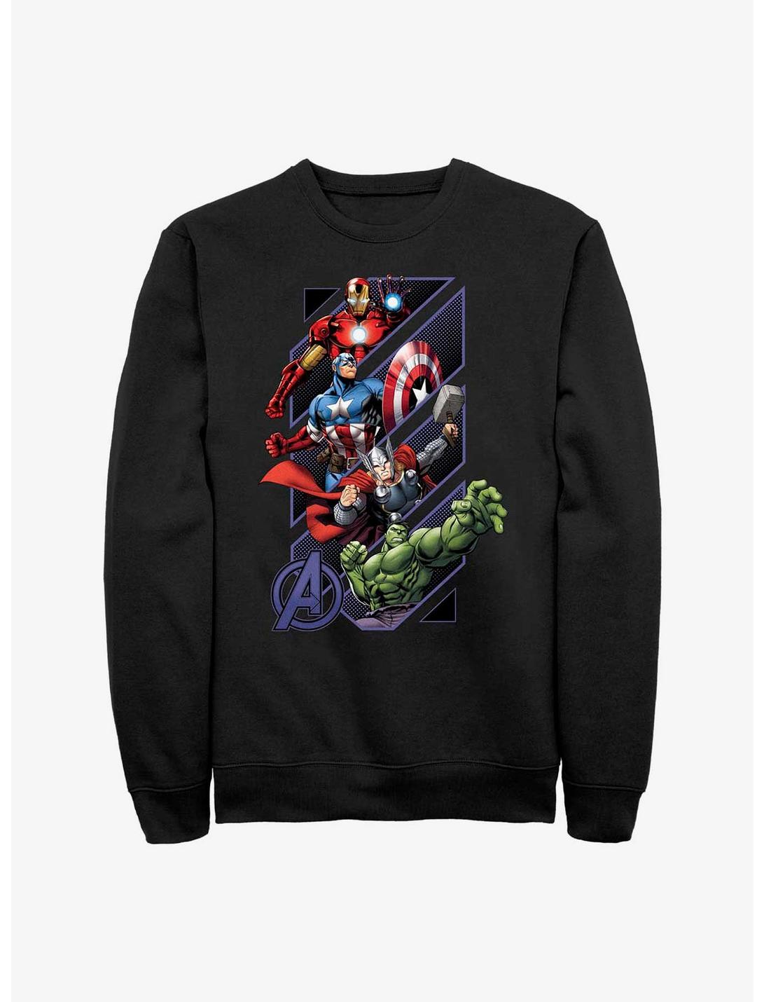 Marvel Avengers Assemble Geometrics Sweatshirt, BLACK, hi-res