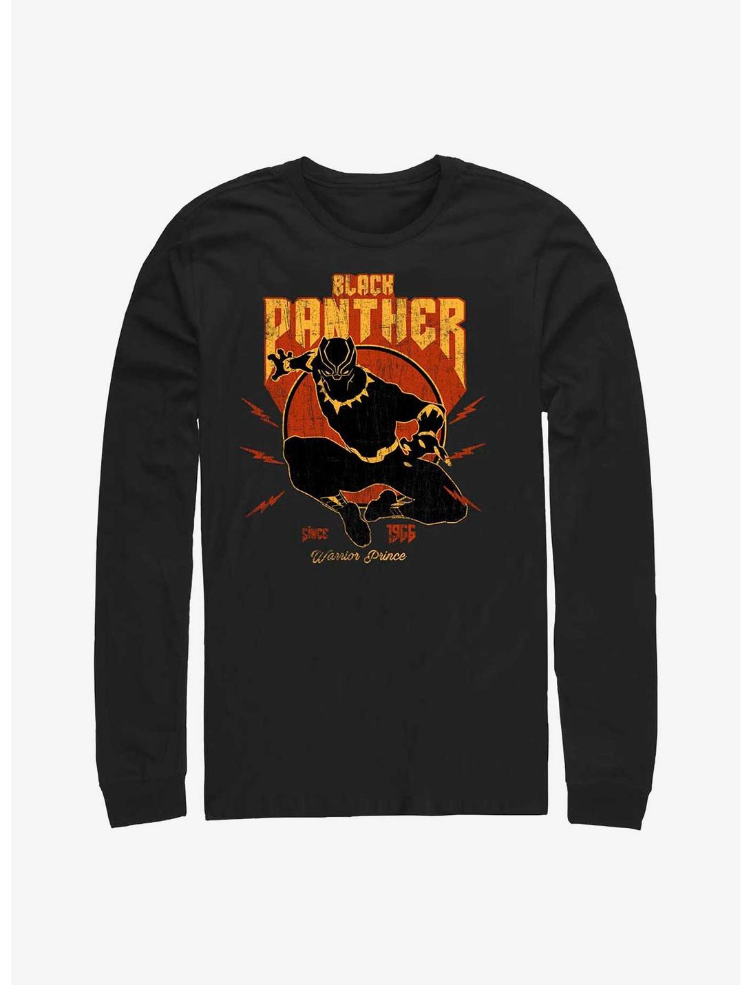 Marvel Black Panther Warrior Prince Since 1966 Long Sleeve T-Shirt, BLACK, hi-res