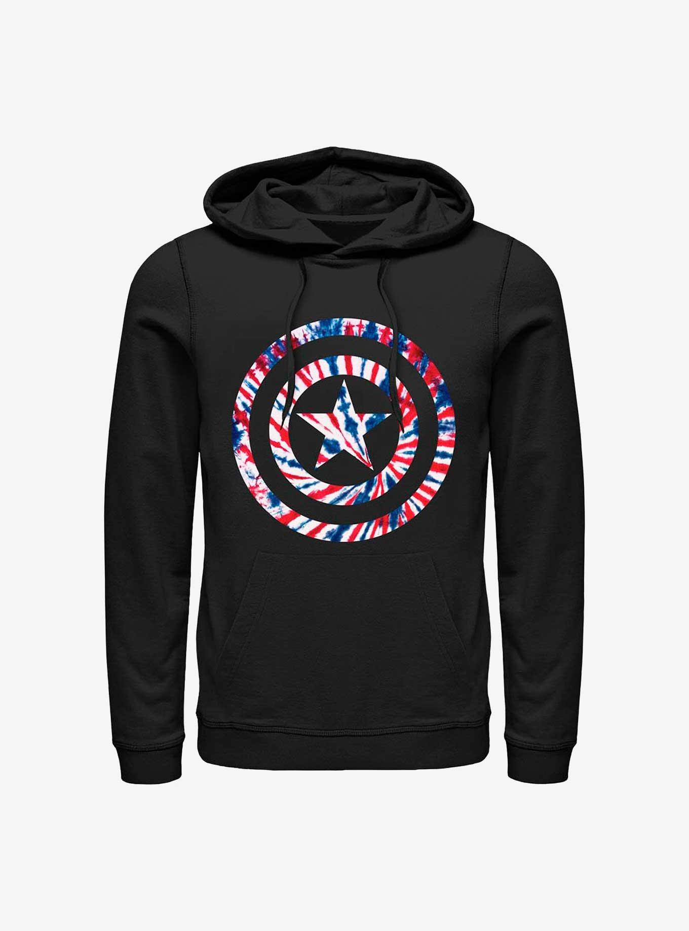 Marvel Captain America Shield Tie-Dye Hoodie, , hi-res