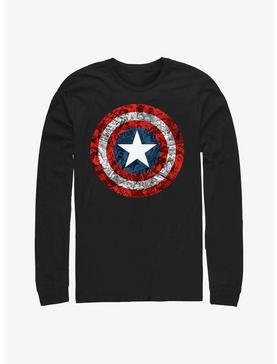 Marvel Captain America Comic Book Shield Long Sleeve T-Shirt, , hi-res