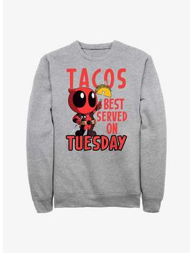 Marvel Deadpool Tacos Best Served On Tuesday Sweatshirt, , hi-res